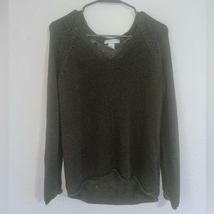 Dark Green H&M basic knit sweater size S